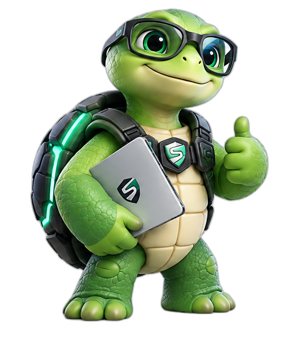 SecTurbo mascot giving a thumbs up