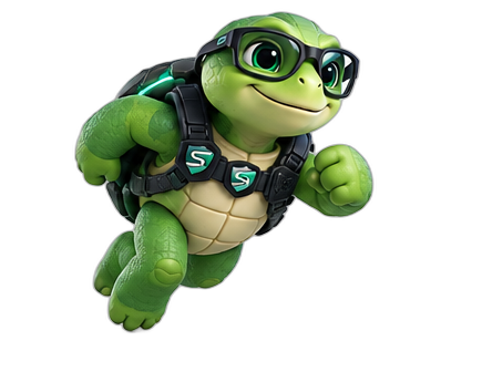 SecTurbo mascot running